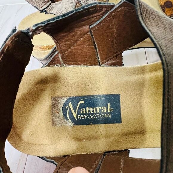 Natural Reflections Women's Brown Leopard Wedge Shoe Size 9 - Picture 9 of 9